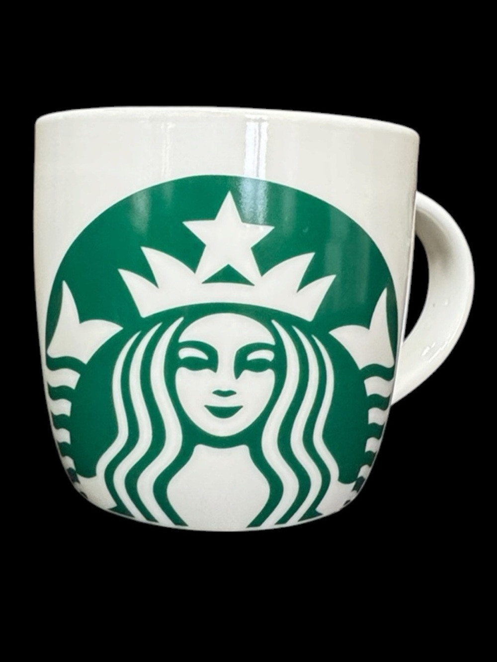 Jumbo-sized White  Barrel Mug with Large Classic Green Siren Logo